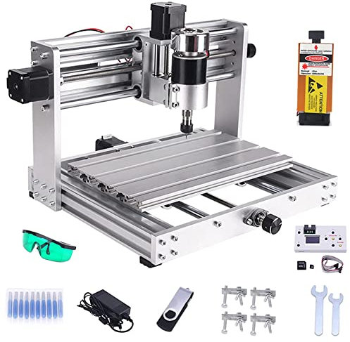 Fresatrice CNC Router, 3018 MAX 2 in 1 Macchina Per Incisione GRBL Control A 3 Assi Per Intaglio, Engraving Milling Machine Mandrino Da 150W, Mini Macchina CNC Con Controller Offline,15W
