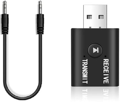 Ziyan Adaptador de audio Bluetooth 2 en 1 transmisor receptor AUX cable coche jack de 3,5 mm