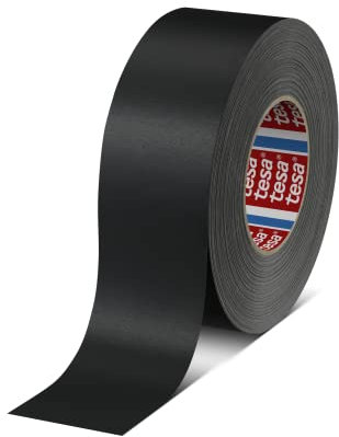 tesa band 4651 Premium leistungsstarkes Gewebeband versch. Breiten und Farben (50 m x 38 mm, schwarz)