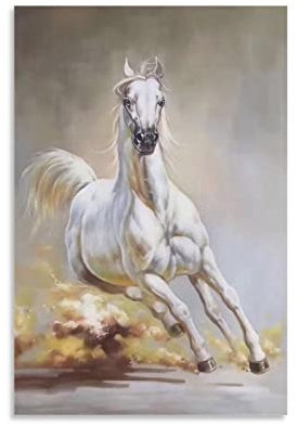 Pferde-Poster, dekoratives Gemälde, Leinwand, Wandposter und Kunstbild, modernes Familien-Schlafzimmer, Deko-Poster, 50 x 75 cm, Pferd, Leinwand, Kunst, Poster, modernes Büro, Familienbett
