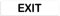 Becral® - Cartello adesivo in PVC EXIT | Targa porta in inglese | Segnale informativo | Cartello porta 200 x 50 mm