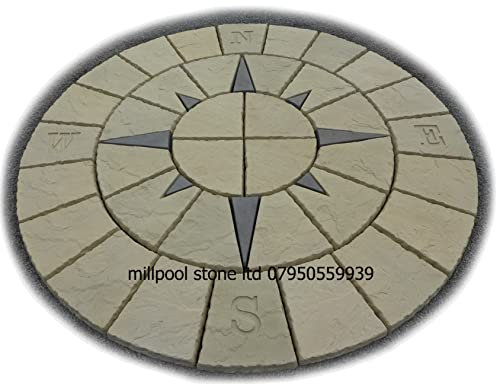 1.8m Nautical Compass Stone Circle Paving Patio Garden Concrete Flags (Delivery Exceptions)