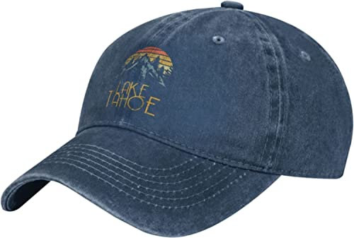 934 Herren Damen Baseball Cap Lake Tahoe Distressed Basecap Mode Snapback Kappe Reine Farbe Baseballmütze Für Angeln Sport Kletter