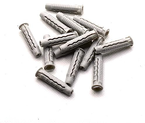 100x Dübel Nylon Spreizdübel weiß Flossendübel mit Kragen (8 x 50 mm)