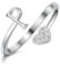 Milacolato 925 Sterling Silber Herz Initial Ringe für Frauen Mädchen 18K Gold Plated Initial Herz Stapelbar Ringe Einstellbare Initial Ringe für Teenager Heart Alphabet Buchstaben Ringe Damen