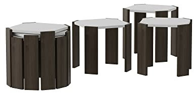 DECOROTIKA - Lori 3 pièces Table Basse gigogne Table d'appoint Cokctail Table pour Salon