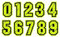 Zahlen Aufkleber 0-9 Motorrad Aufkleber Nummern Sticker Aufkleber Motorrad Motocross Nummer Startnummer Aufkleber Paket mit 10 Stück für Motorräder Autos Roller Quads Wohnmobile LKWs