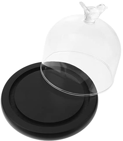 Didiseaon Guardapolvo De Flores Preservadas Campana De Cristal Cubierta para Servir Comida Alimento Cubierta De La Placa De La Torta Mini Pastel Flor De Hadas Vaso De Papel Vidrio