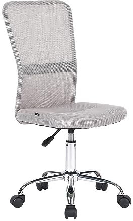 Mingone Bürostuhl Ergonomisch Schreibtischstuhl aus Mesh Höhenverstellbarer Drehstuhl 360° Drehbarer Computerstuhl mit Lendenwirbelstütze Belastbar bis 150kg, Grau