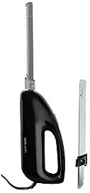 Martin Mart Cookworks 2 Blade Electric Knife - Stainless Steel Blades, Quick Cut, Safe Removal - Black