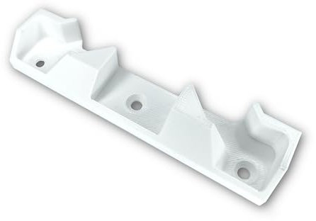 3D M Reinforced strike plate for Velux roof window TG2 closure 025116 T-G2 sheet metal replacement compatible with 2 and 3-hole variant locking made of plastic, white