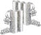 Luftschlangen Metallic Silber, Party Deko - 5 Rollen mit 18 Glitzernden Luftschlangen für Geburtstag -5STK-
