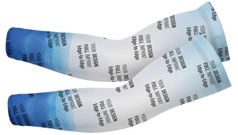TopTie 10 Pares Mangas de Brazo Personalizadas con Logotipo sin Costuras Proteger el Suelo para fútbol Baloncesto Voleibol Azul XL