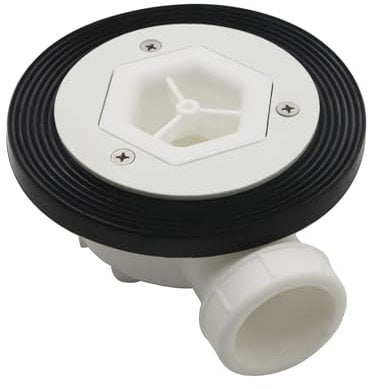 ERCOS Piletta Sifonata per Piatto Doccia, Ispezionabile e Senza Coperchio, Altezza 60 cm, Per Foro Piatto Doccia Ø 90 mm, Colore Bianco
