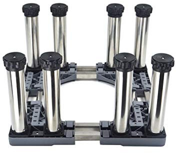 Base multifonctionnelle avec 4/8/12 pieds solides surélevés pour machine à laver, sèche-linge et plateaux de sol pour réfrigérateur, anti-vibration, longueur/largeur, plateaux de réfrigérateur 48-66