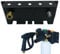 Pressure Washer Gun Holder, Wall Mounted Washer Gun Holder 1/4'' Quick Connect Pressure Washer Organizer 5 holes for Nozzle Tip Foam Cannons Wand Extension Storage Rack
