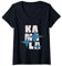 Damen Kamala Harris 2024 Präsidentschaftswahl Amerikanische Flagge Kamala T-Shirt mit V-Ausschnitt