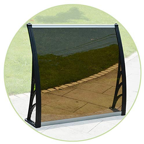 Kit per tenda da sole fai da te per esterni, con pannello di resistenza in PC, ignifugo, anti UV, facile da montare, autopulente e sicuro, ideale per porte e finestre esterne (60 cm x 80 cm)