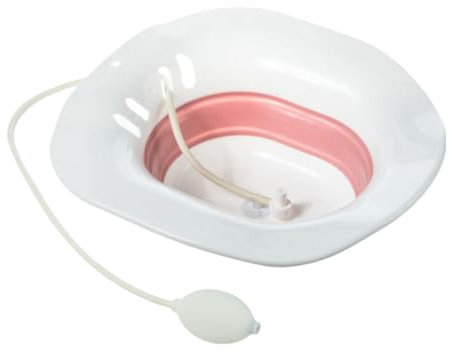 Healeved Bidet pliant bains de siège pommade hemorroide lavabo de siège de toilette patient bain de siège pour hémorroïdes bassin de bain des fesses bassin de bain de hanche Plastique rose