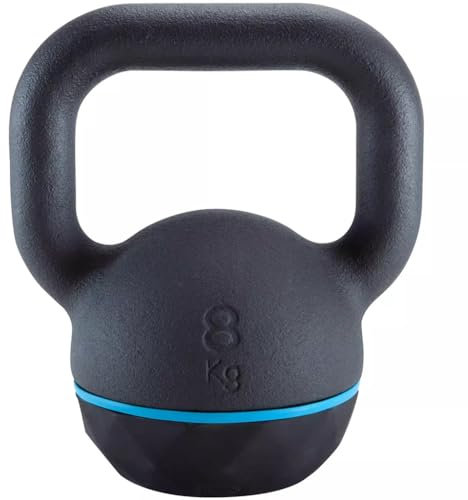 Kettlebell-Gewichte Fitness Für Frauen Zu Hause Kugelhantel, Muskeltraining Im Fitnessstudio Kugelgewicht, Ergonomischer Griff, Fitnessgeräte(Blue-8kg)