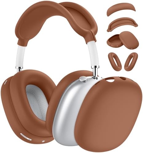 Hülle für Airpods Max Kopfhörer, Ear Pad Case Cover/Ear Cups Cover/Headband Cover für AirPods Max 2 & 1 (USB-C/Lightning) (2026/2024/2020), Silikon für Apple Airpod Max 2, Zubehör Hüllen (Dune)