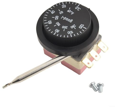 Thermostat capillaire de voiture, 12 V réglable avec sonde de contrôle de la température du radiateur, réglable de 0 à 120 °C, pour radiateur de chauffage et ventilateur de refroidissement