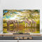 Hixingo TV Cover Decorative, 3D Forest Pattern TV Dust Cover 32-80inch TV Screen Dust Cover Universal Elastic Television Cover Stretch TV Screen Protection Cover (45-48inch,Elephant + Giraffe)