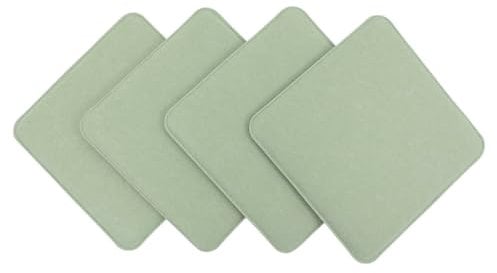 CB Home & Style Filz Sitzkissen Stuhlkissen Polster Auflage Kissen 4er Pack rund oder eckig (Mint, Eckig - 35x35cm)