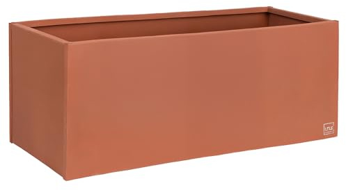 UNUS Pflanzkübel rechteckig 118x40x40cm Rostoptik wetterfest modern | eckig Blumenkübel Pflanzkasten für Garten Terrasse Balkon