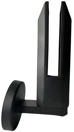 KMERCE Pince Verre Lourde de Garde-Corps, Support Clôtures en Verre pour la Piscine en Acier Inoxydable, Pince de Fixation L pour Verre de Main Courante, Balcon, Rampe d'Escalier (1, Noir)