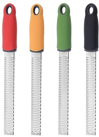 YUNYU Grattugia per formaggio in acciaio inox con pennello, grattugia per aglio, grattugia per grattugia, grattugia per limone, grattugia microplane per parmigiano, agrumi, zenzero, cioccolato