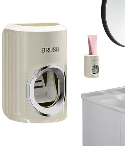 Automatic Toothpaste Dispenser - 2 Pack Smart Toothpaste Pump, Wall Mounted Touchless Toothpaste Dispenser, Handsfree Toothpaste Organizer Holder | For Family Bathroom Sinks RV Box
