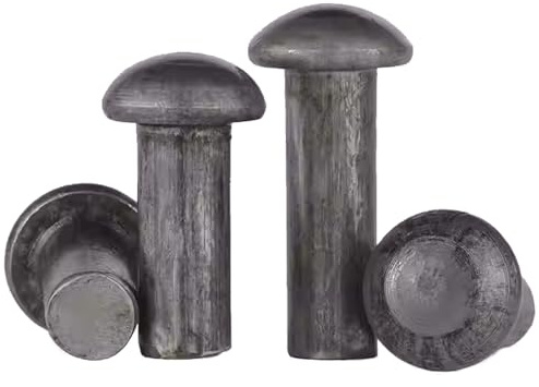 Remaches de cabeza redonda, remaches de cabeza semicircular de hierro macizo, aptos para uso industrial, paquete de 1 kg (M12*16)