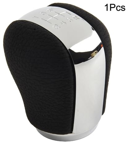 Helilyco Leder ABS Schaltknauf für Nissan R34 und Primera P12/WP12 6-Gang Schwarz oder Chrom