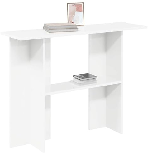 vidaXL Konsolentisch Weiß 100 x 30 x 75 cm Holzwerkstoff, Moderner Konsolentisch, platzsparend für Flur, schmaler Akzent, Eingangsbereich Deko, aus hochwertigen Holzwerkstoffen