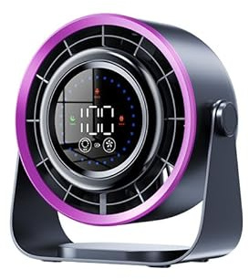 Trywise 2026 Neuheit Leiser Turbo Tischventilator, 3-in-1 mit Schnellladung, bis 48h Laufzeit, 180° Drehbar Type-C Lüfter für Büro & Zuhause