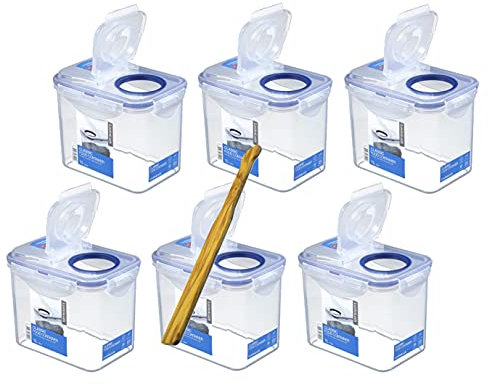 Lock&Lock | HPL812F Vorratsdosen & Frischhaltedosen | Füllmenge 1.0 L - 6er Set