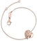 Engelsrufer Damen Armband aus rosévergoldetem Sterling Silber und Herz Flügel Anhänger - besetzt mit drei weißen Zirkonia Steinen - Karabinerverschluss - längenverstellbar - nickelfrei
