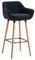 CLP Barhocker Grant I Thekenhocker Mit Stoff-Bezug I Gestell Aus Buchenholz, Farbe:schwarz