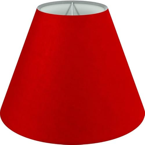 Wogati® Lampenschirm in Verschiedenen Größen & Farben | Rot/Größe: S | E14 | Baumwolle | Für Stehlampe, Hängelampe und Tischlampe