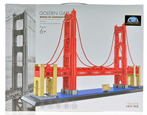 WANGE 6210 Architect-Set The Golden Gate Bridge of San Fransisco Klemmbaustein-Set Sehenswürdigkeit