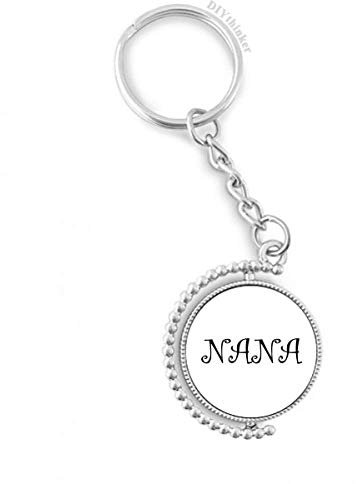 DIYthinker Großmutter Letters Nana Geschenk Muster Drehbare Schlüsselanhänger Ringe 1.2 Zoll x 3.5 Zoll Mehrfarbig
