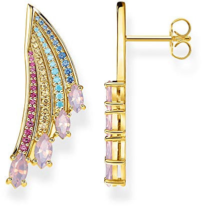 THOMAS SABO Ohrringe Bunter Kolibri Flügel gold, H2102-973-7, 3