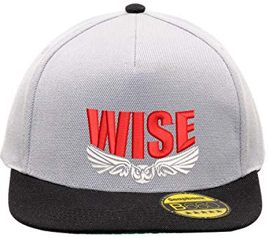 BroiderStudio Wise Owl Dumbledore HP Grau/Schwarz Hut Flacher Gipfel Verstellbar Snapback Unisex Original Bestickte Urban Logo Mütze