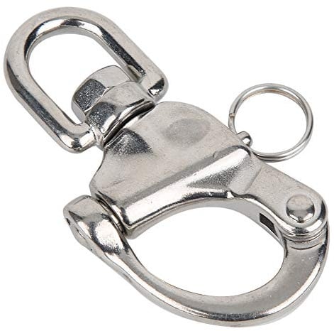 Demeras Moschettone in acciaio inox per alpinismo all'aperto (12 x 70 mm)