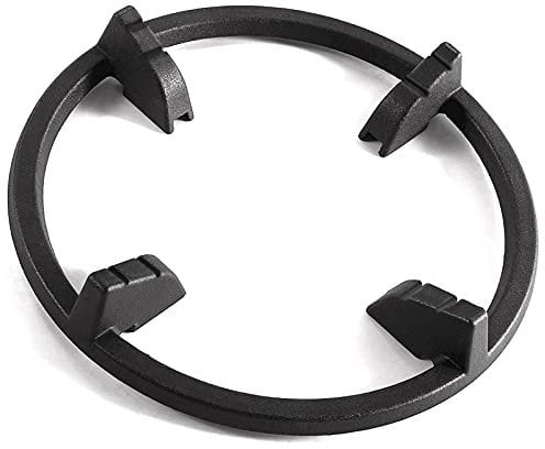 MCAMPAS Cast Iron Wok Support Ring Universal Non-Slip Carbon Steel Wok Pan for Kitchen Samsung, GE, Frigidaire, Whirlpool, KitchenAid Etc Gas Stove Burner Ring 9.37 Inch