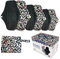 Infinityeco Mixed Size Reusable Sanitary Pads 6 Pack, High Absorbancy Menstrual Towels with Wash Bag and Wet Bag