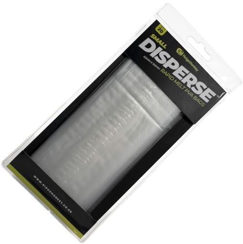 RidgeMonkey wasserlösliche Futterbeutel für Boilies, Pellets & Partikel Disperse PVA Bags, Größe:Small / 60x150mm