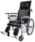 QMZDXH Toilettenstuhl mit Rollen, Klappbarer Rollstuhl Rollator Toilettenstühle Toilettensitz für Ältere und Behinderte WC Sitz Abnehmbare Fußstützen Feststellbremse