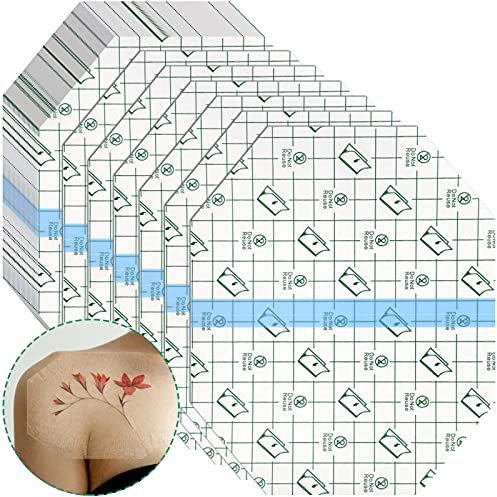 50 bende adesive trasparenti, impermeabili, con pellicola trasparente, per nuoto, doccia (15,2 x 17,8 cm)